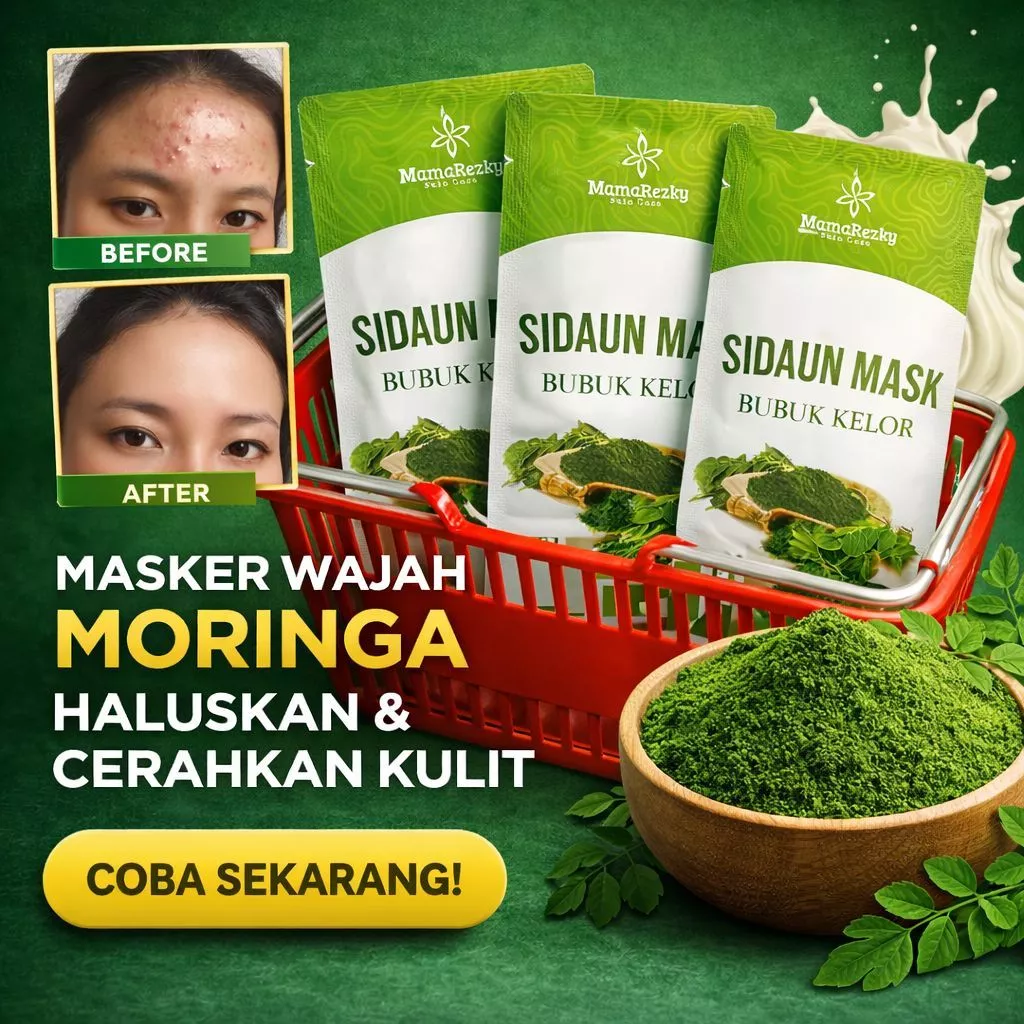 Masker Daun Kelor Bubuk Premium